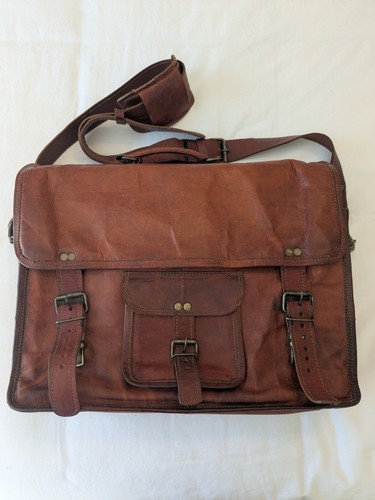 Genuine brown leather - genuine,